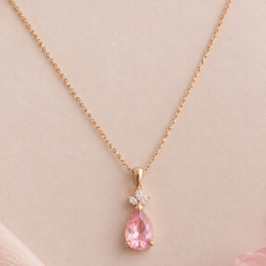 rose gold floral Pendant Necklace