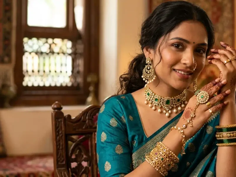 Woman wearing rekvista accessories