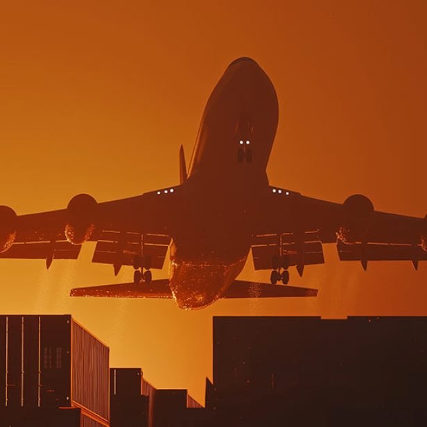 Passenger airplane flying high in a clear blue sky showing rekvista 's commitment like a flying aeroplane